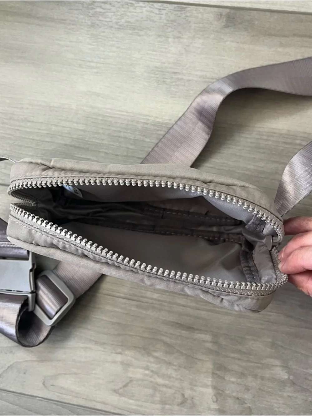 Apana Light Gray Taupe Belt Bag Fanny Pack Crossybody bag Adjustable Strap